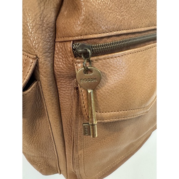 Vintage Fossil Leather Backpack main image 12
